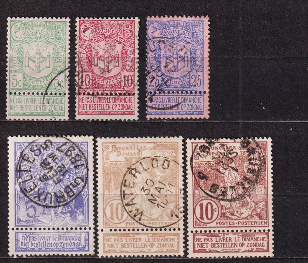 België 1894-1896 OBP 68-73 gestempeld, Ophalen, Gestempeld, Gestempeld