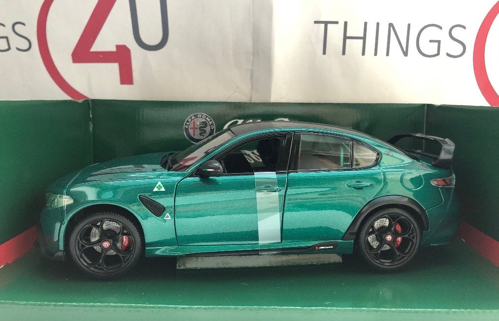 Bburago 1:18 Alfa Romeo Giulia GTAm 2020 groen metallic, Ophalen of Verzenden, Nieuw, Auto, Bburago