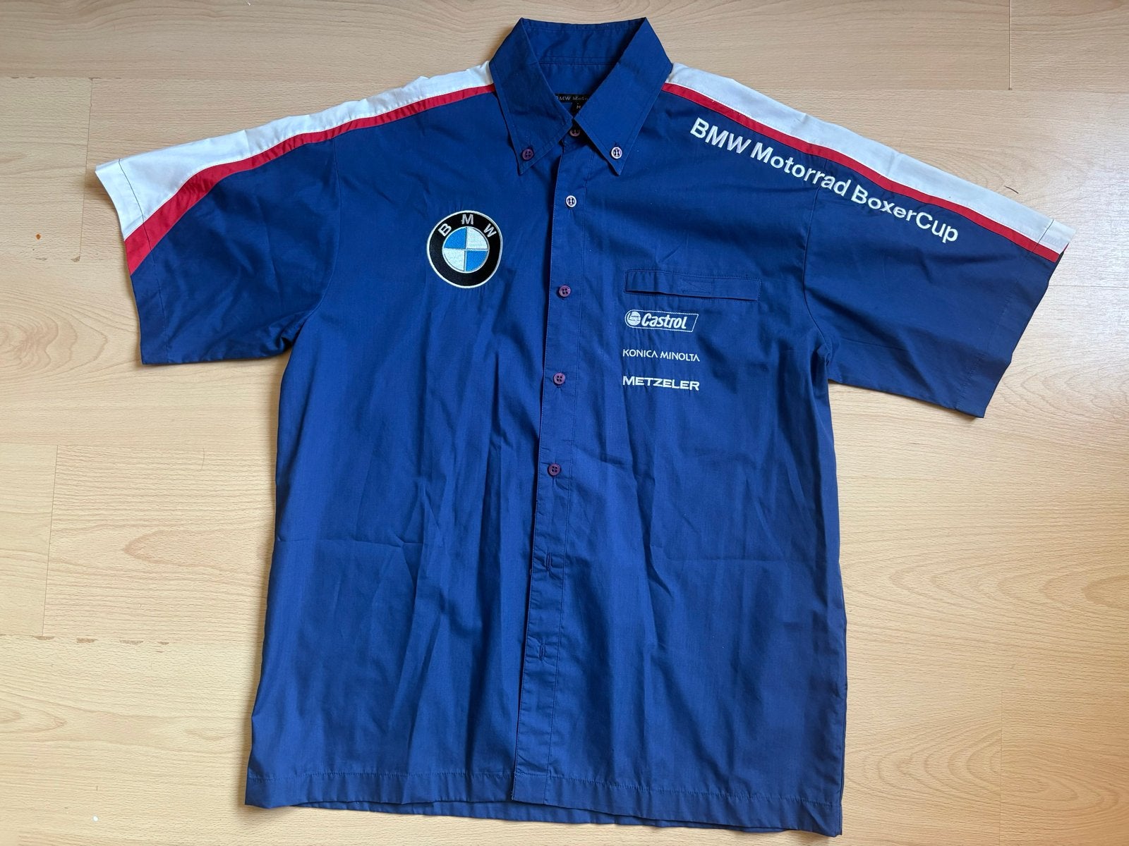 BMW Motorrad BoxerCup Blouse - Maat M, Ophalen of Verzenden, Zo goed als nieuw, Blauw, Halswijdte 39/40 (M)