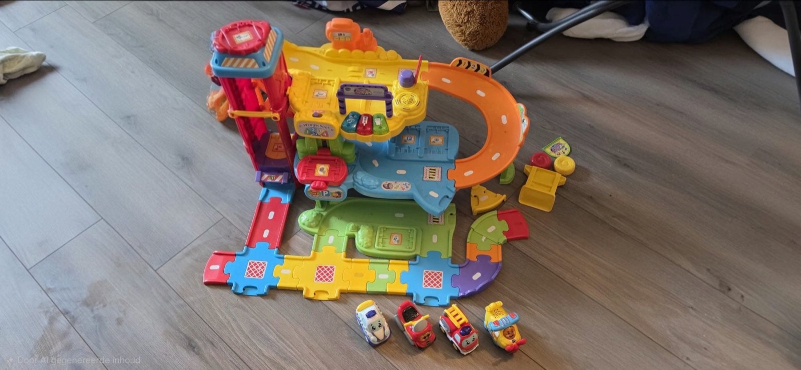 VTech Toet Toet Auto's Garage met 4 auto's, Ophalen of Verzenden, Zo goed als nieuw, 2 tot 4 jaar