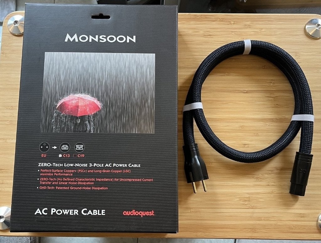 Audioquest Monsoon C13 netsnoer 1 meter (inruil?), Ophalen of Verzenden, Zo goed als nieuw, Minder dan 2 meter, Overige kabels