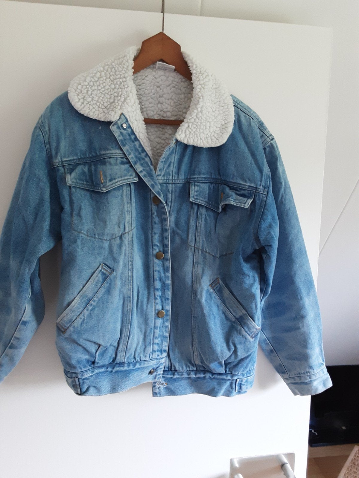 Vintage winter-spijkerjasje, Ophalen of Verzenden, Zo goed als nieuw, Maat 38/40 (M), Blauw