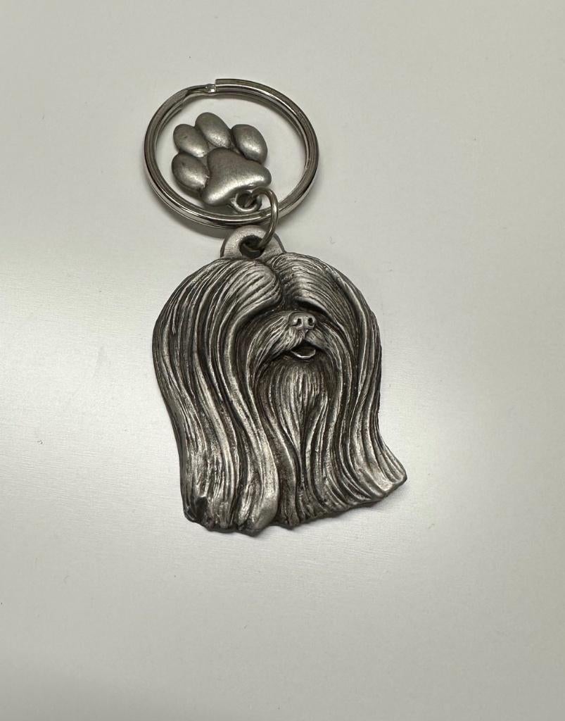 Sleutelhanger Lhasa Apso - tin, Nieuw, Ophalen of Verzenden, Nvt, Nvt