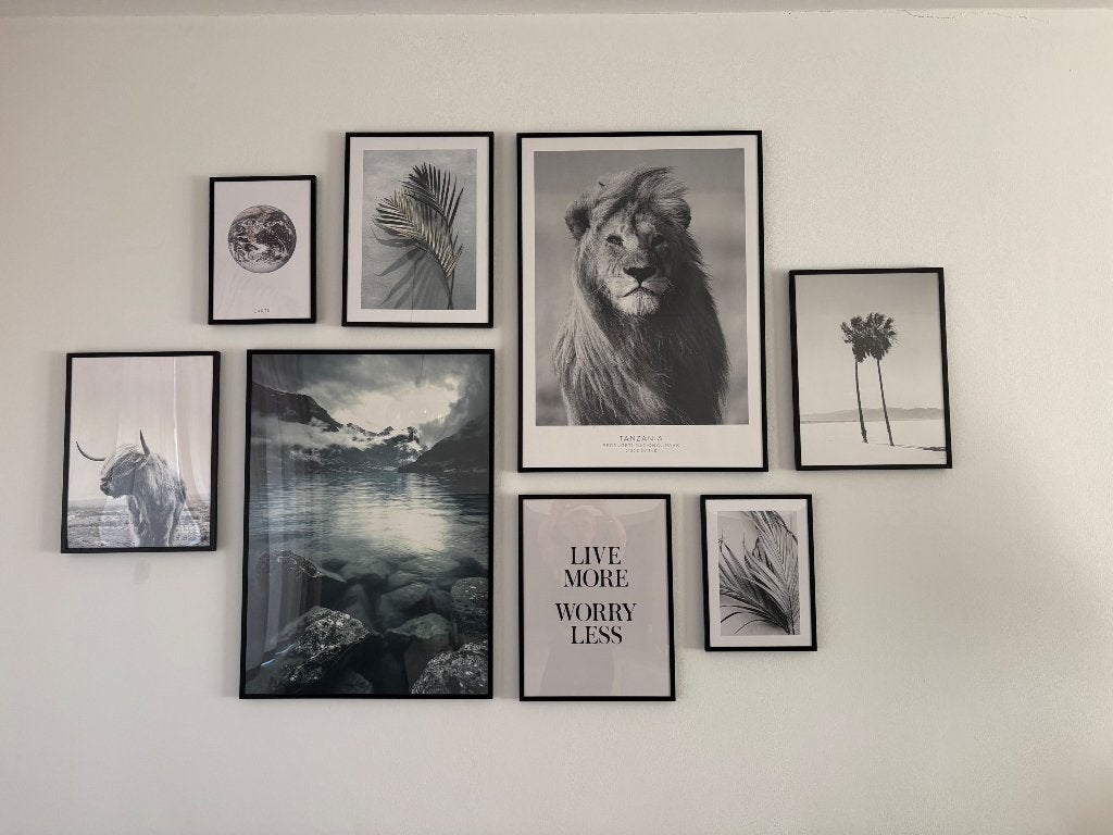 Fotomuur:fotogalerij: desenio poster inclusief lijsten, 50 – 75, Minder dan 50 cm, Ophalen of Verzenden, Zo goed als nieuw