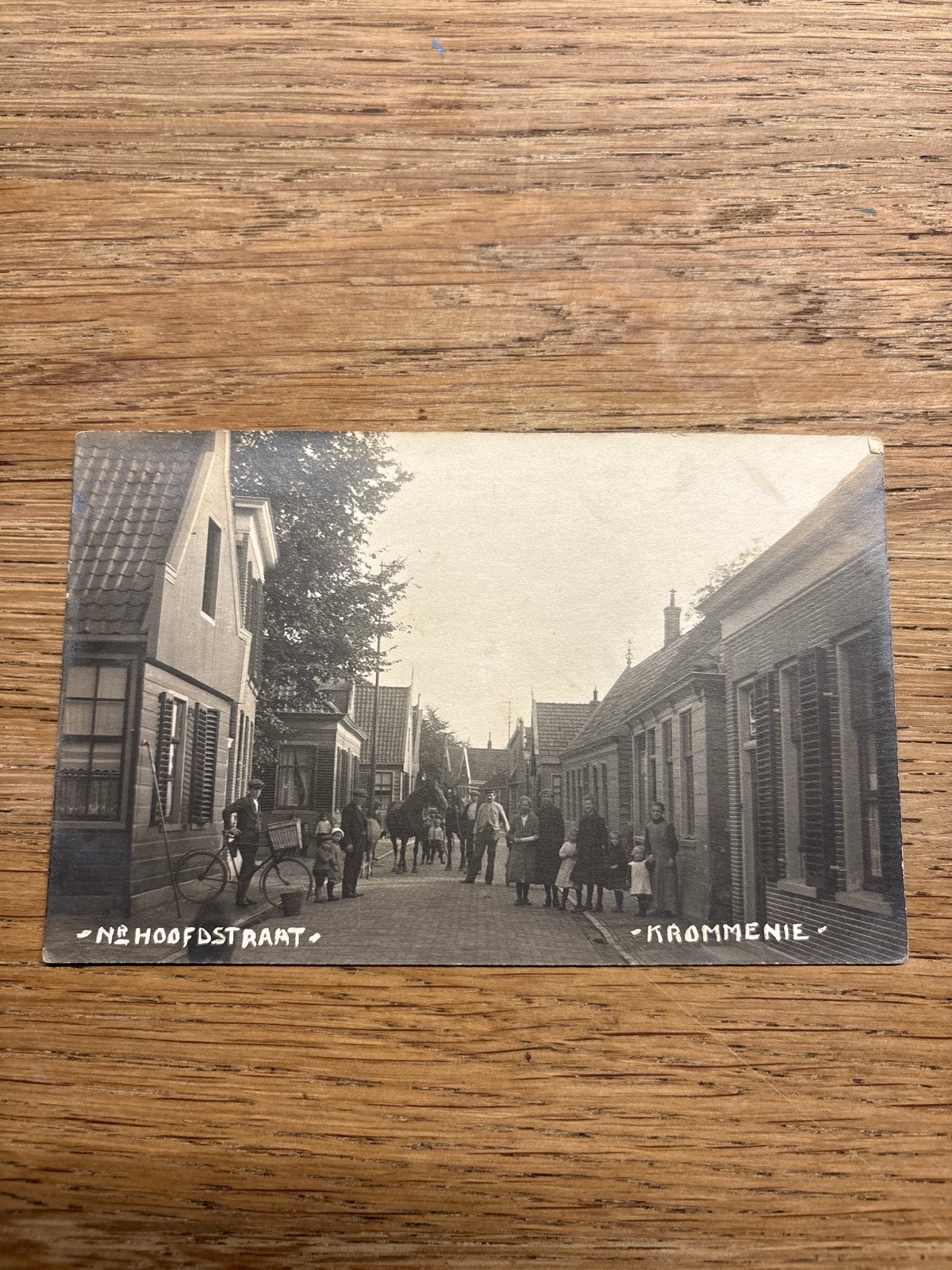 Oude fotokaart Krommenie - Hoofdstraat (voor 1920), Ophalen of Verzenden, Voor 1920, Gelopen, Noord-Holland