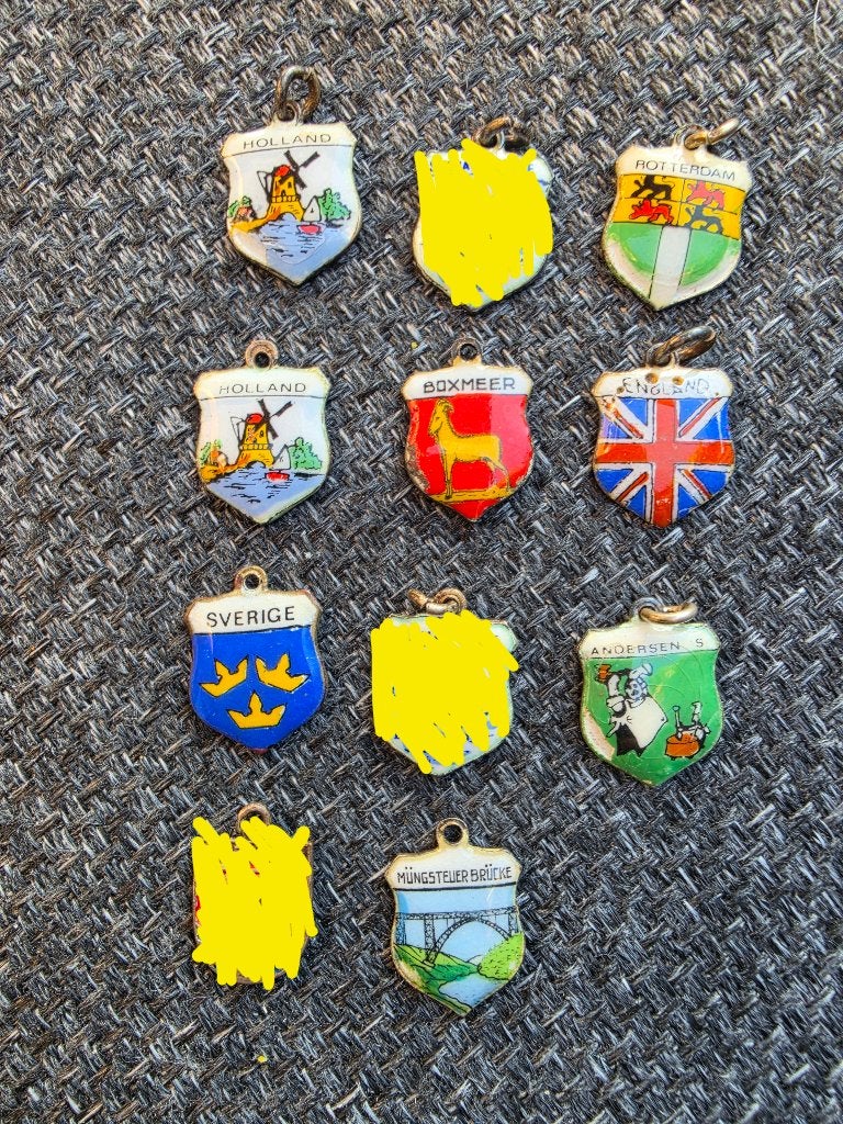 Emaille bedels, Overige merken, Overige materialen, Gebruikt, Ophalen of Verzenden