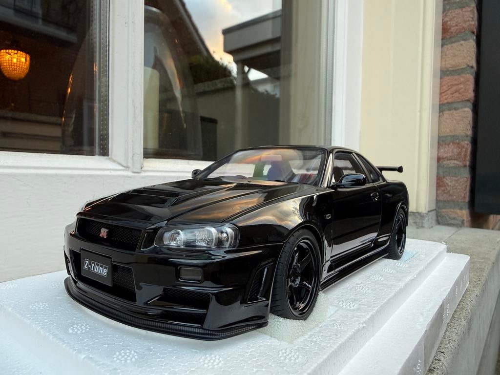 1:18 Nissan Skyline R34 GT-R Nismo Z-Tune zwart Autoart, Hobby en Vrije tijd, Modelauto's | 1:18, Auto, Autoart, Nieuw, Ophalen of Verzenden