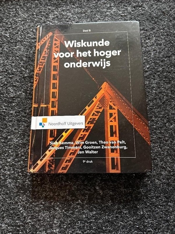 Wiskunde voor het hoger onderwijs deel B, Zo goed als nieuw, Noordhoff Uitgevers, Beta, HBO
