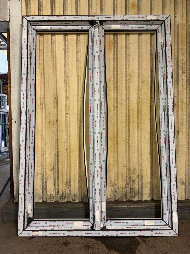 kunststof kozijn aluplast antraciet structuur 1670x2395, Niet ingevuld, Kunststof, Raamkozijn, Niet ingevuld