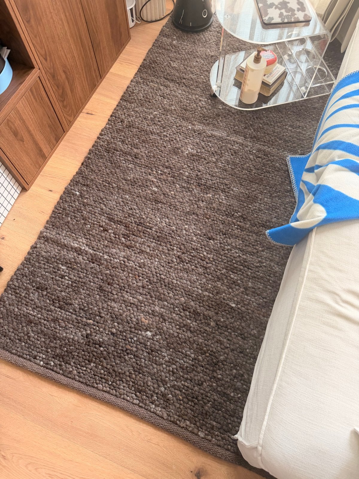 Pure Wollen Vloerkleed Finn Bruin 140x200, Ophalen, 100 tot 150 cm, Bruin, Nieuw