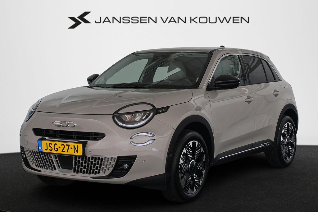 Fiat 600 1.2 Hybrid La Prima Leder Stoelverwarming Massage K, Auto's, Fiat, 145 pk, Euro 6, 1199 cc, 620 kg