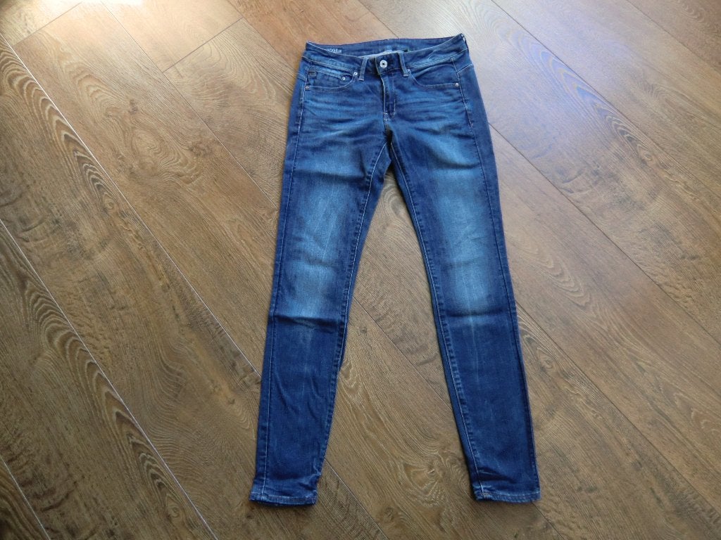 Blauwe jeans G-star Midge zip 28/32, Blauw, Ophalen of Verzenden, W28 - W29 (confectie 36), Gedragen