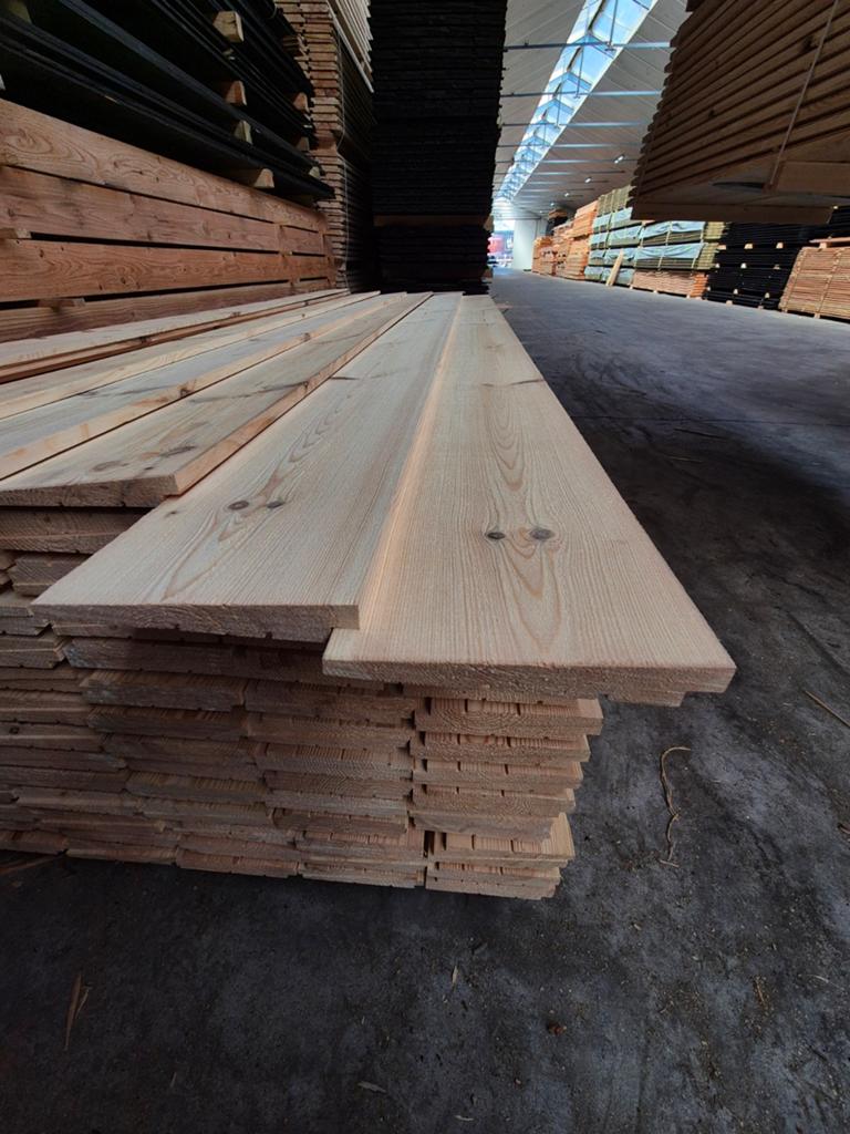 Te koop mooie dikke blanke zweeds rabat planken €1,89 per mt, Ophalen, Nieuw, 250 cm of meer, Planken