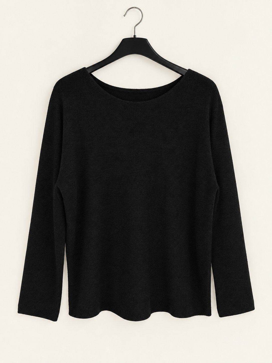Nieuwe Zwarte trui met lange mouwen en boothals, Kleding | Dames, Ophalen of Verzenden, Nieuw, Maat 38/40 (M), Zwart