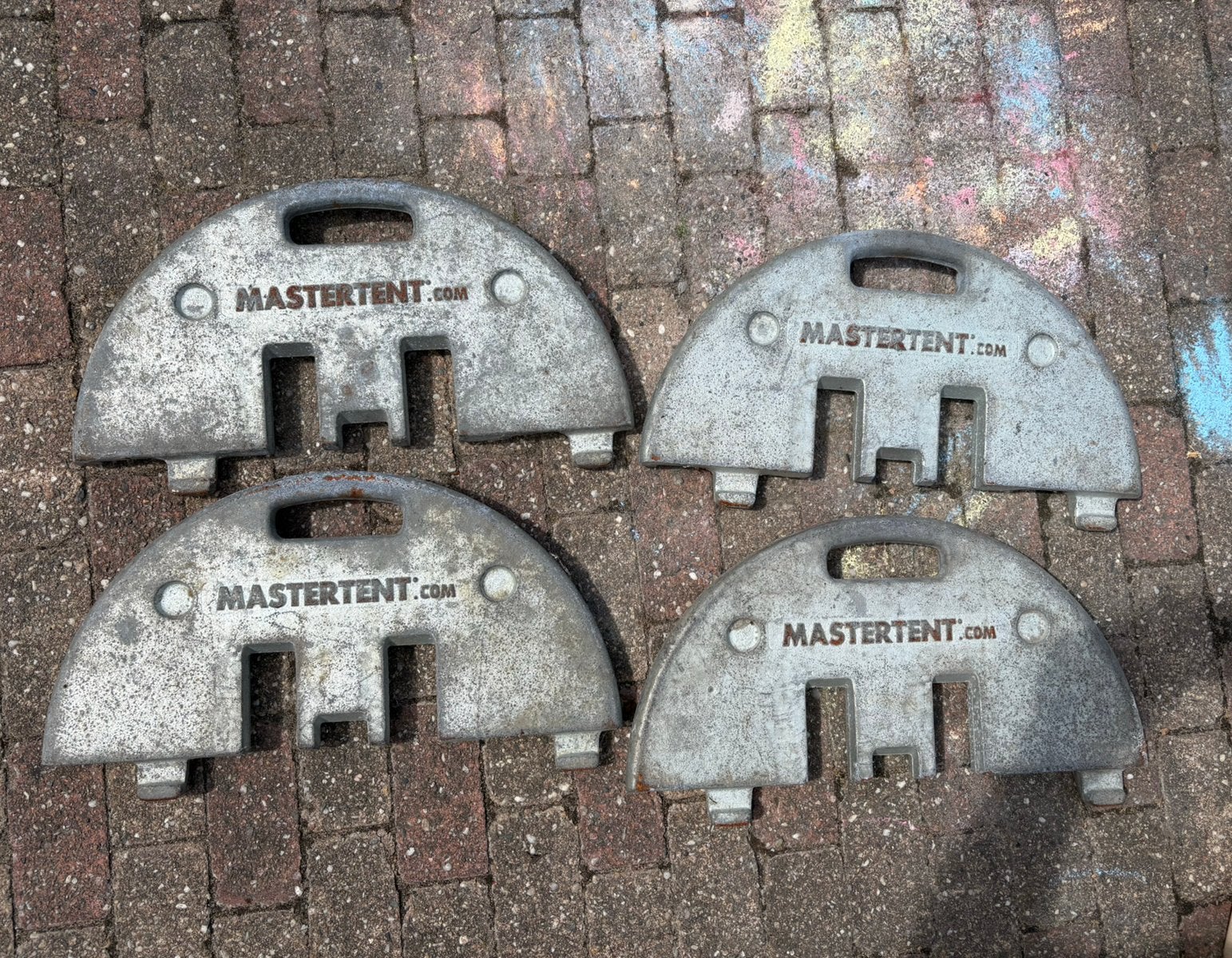 Zware Mastertent tentgewichten – 4 delen, Ophalen of Verzenden, Gebruikt, Minder dan 5 meter
