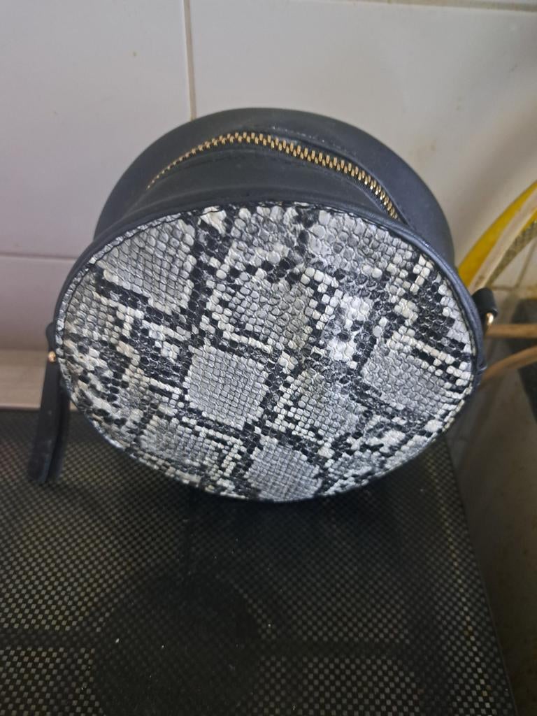 Slangen print make up tas zgan, Ophalen, Zo goed als nieuw, Dame