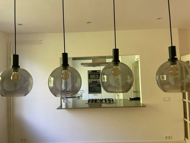 set van vier hanglampen