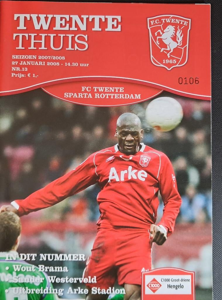 FC Twente - Sparta 2007/2008, Ophalen of Verzenden, Zo goed als nieuw, F.C. Twente, Boek of Tijdschrift