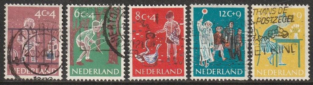 Nederland 1959 731/735 Kind, Gest, Ophalen of Verzenden, Na 1940, Gestempeld