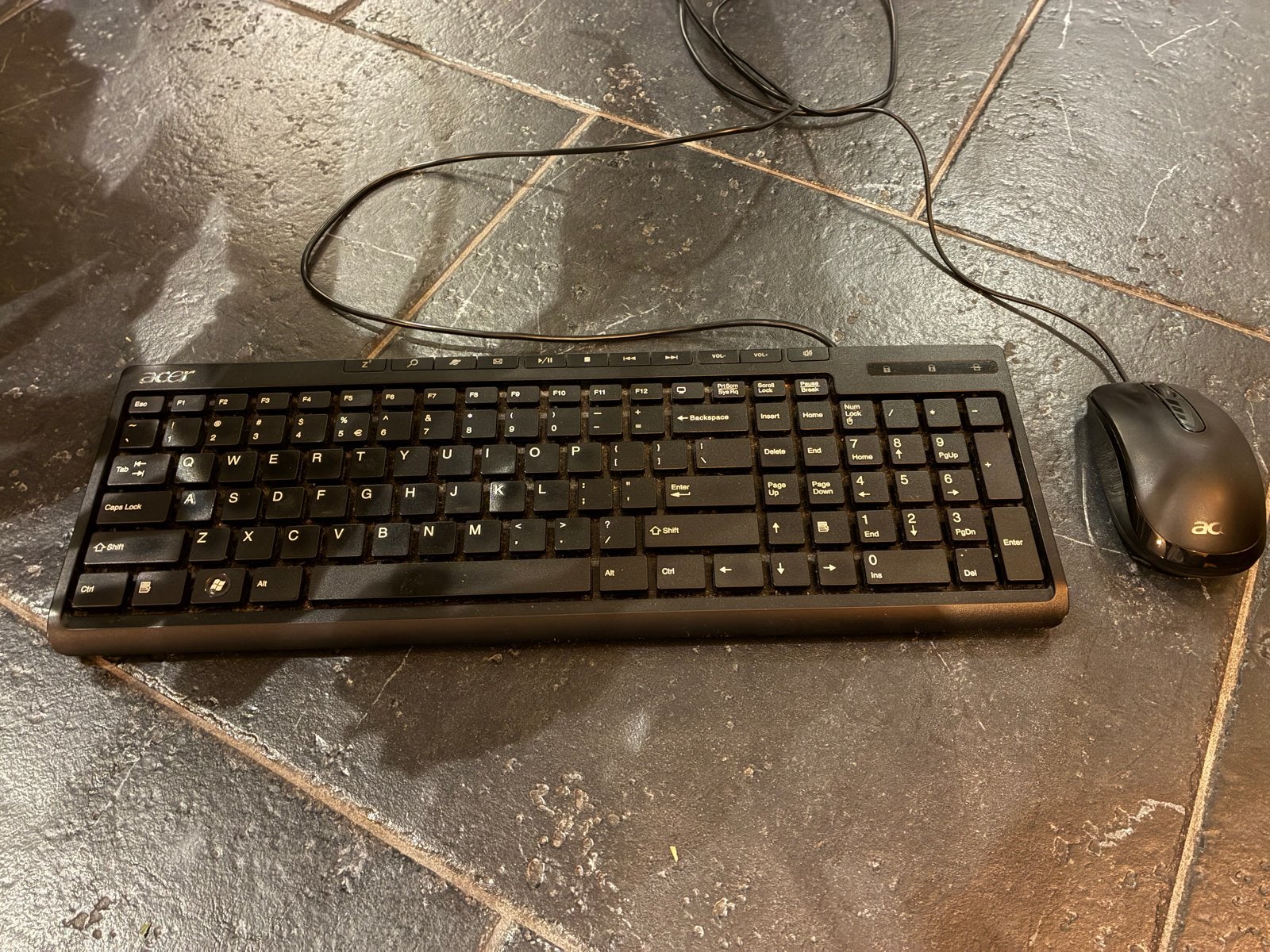 Acer bedraad toetsenbord en muis set - QWERTY, Ophalen, Gebruikt, Toetsenbord en muis-set, Qwerty