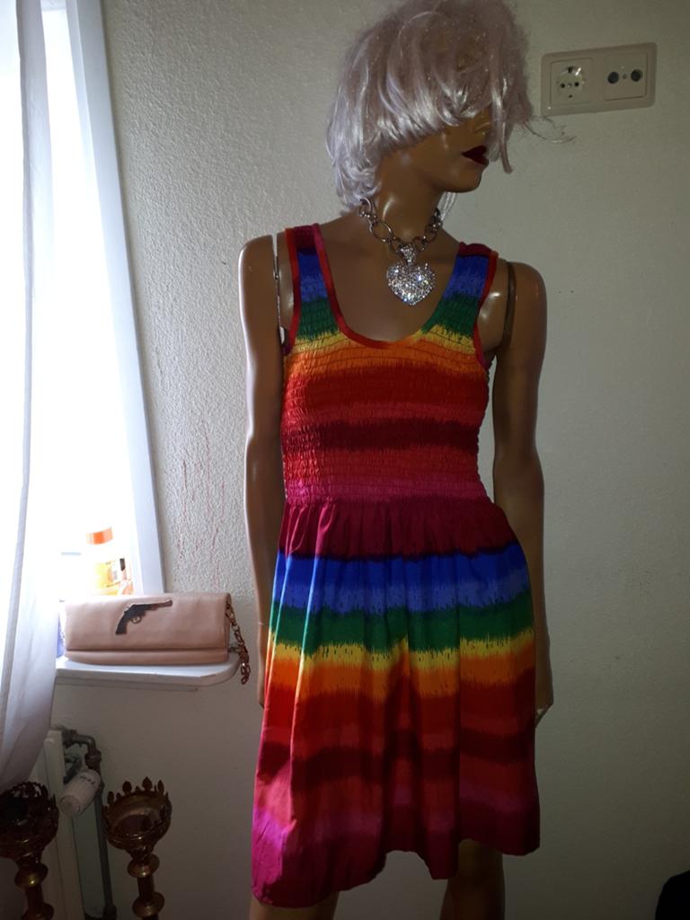 Zomerse regenboogjurk - Pepper - Free Size, Overige kleuren, Ophalen of Verzenden, Zo goed als nieuw, Pepper