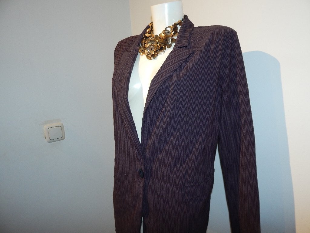 Studio Anneloes mooi najaars jasje blazer in printje mt L, Studio Anneloes, Meerkleurig, Maat 42/44 (L), Ophalen of Verzenden
