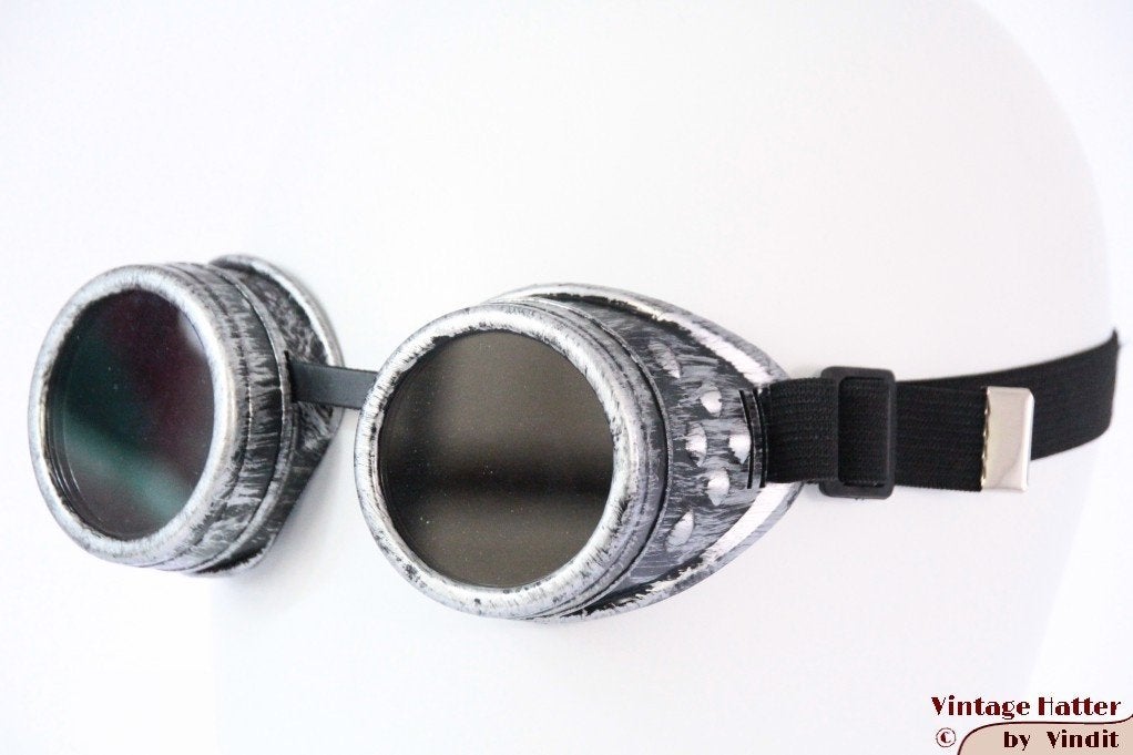Steampunk lasbril Goggles in brons, zwart, koper of ijzer, Overige merken, Overige kleuren, Nieuw, Ophalen of Verzenden