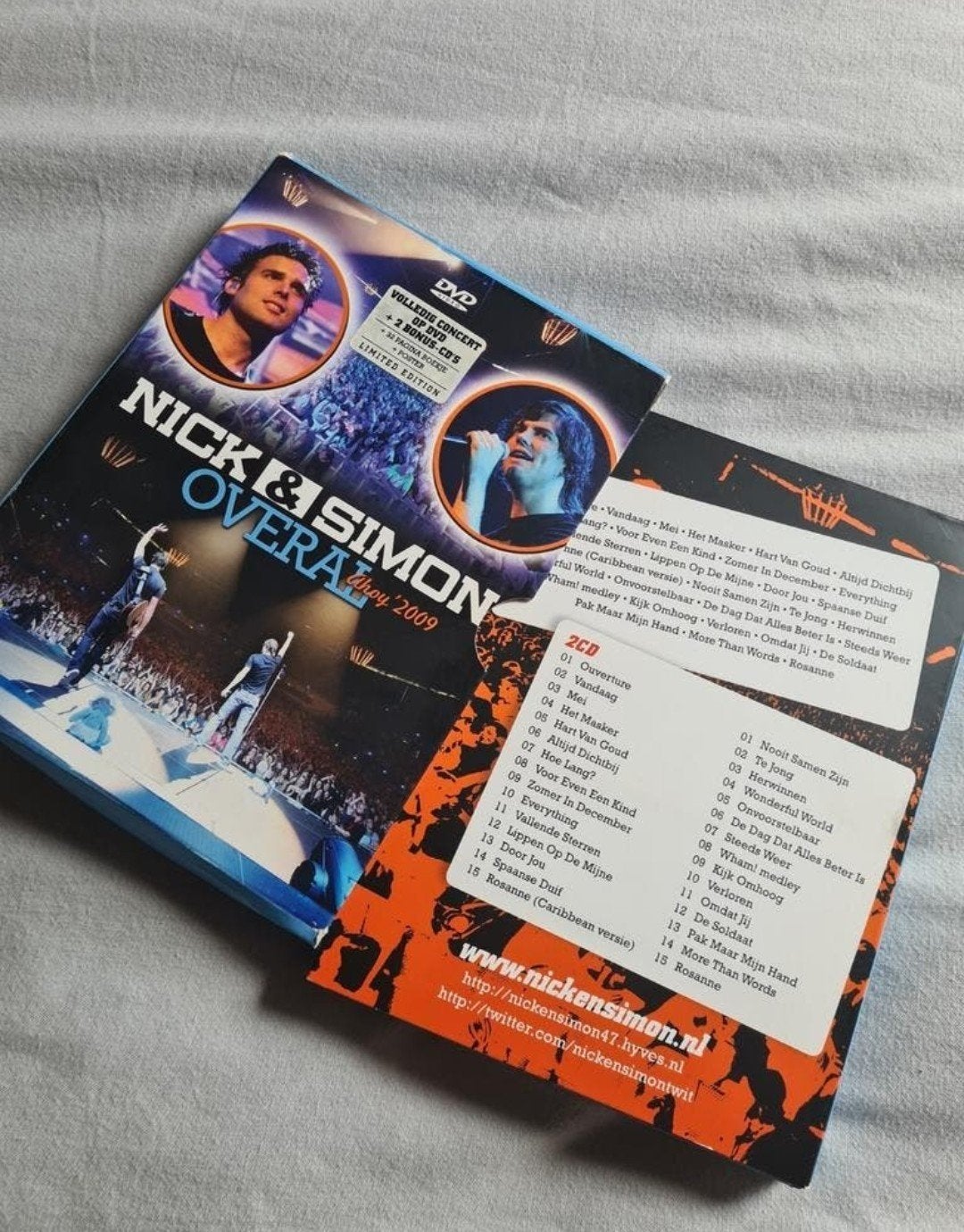 DVD video Nick & Simon Overal Ahoy 2009, Alle leeftijden, Zo goed als nieuw, Concert, Inclusief boekje