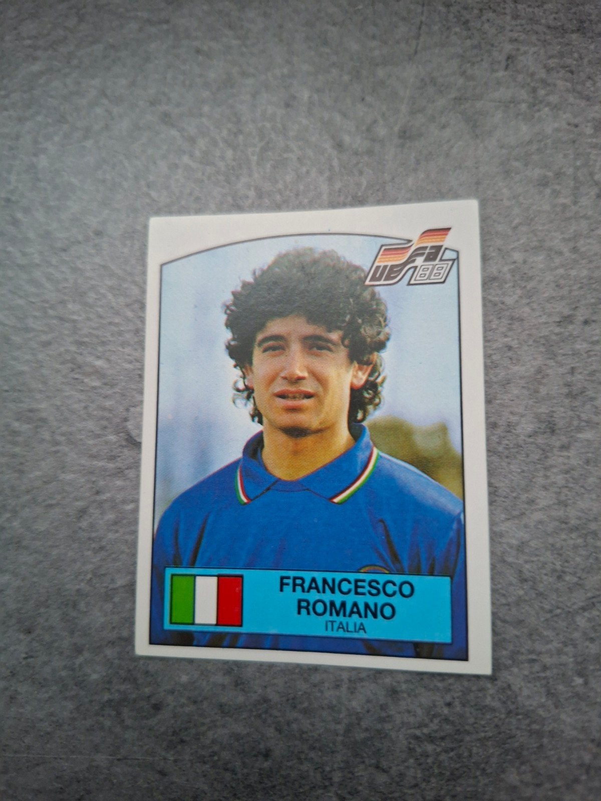 Panini sticker Euro 88 Duitsland. Francesco Romano Italië., Ophalen of Verzenden, Zo goed als nieuw, Sticker