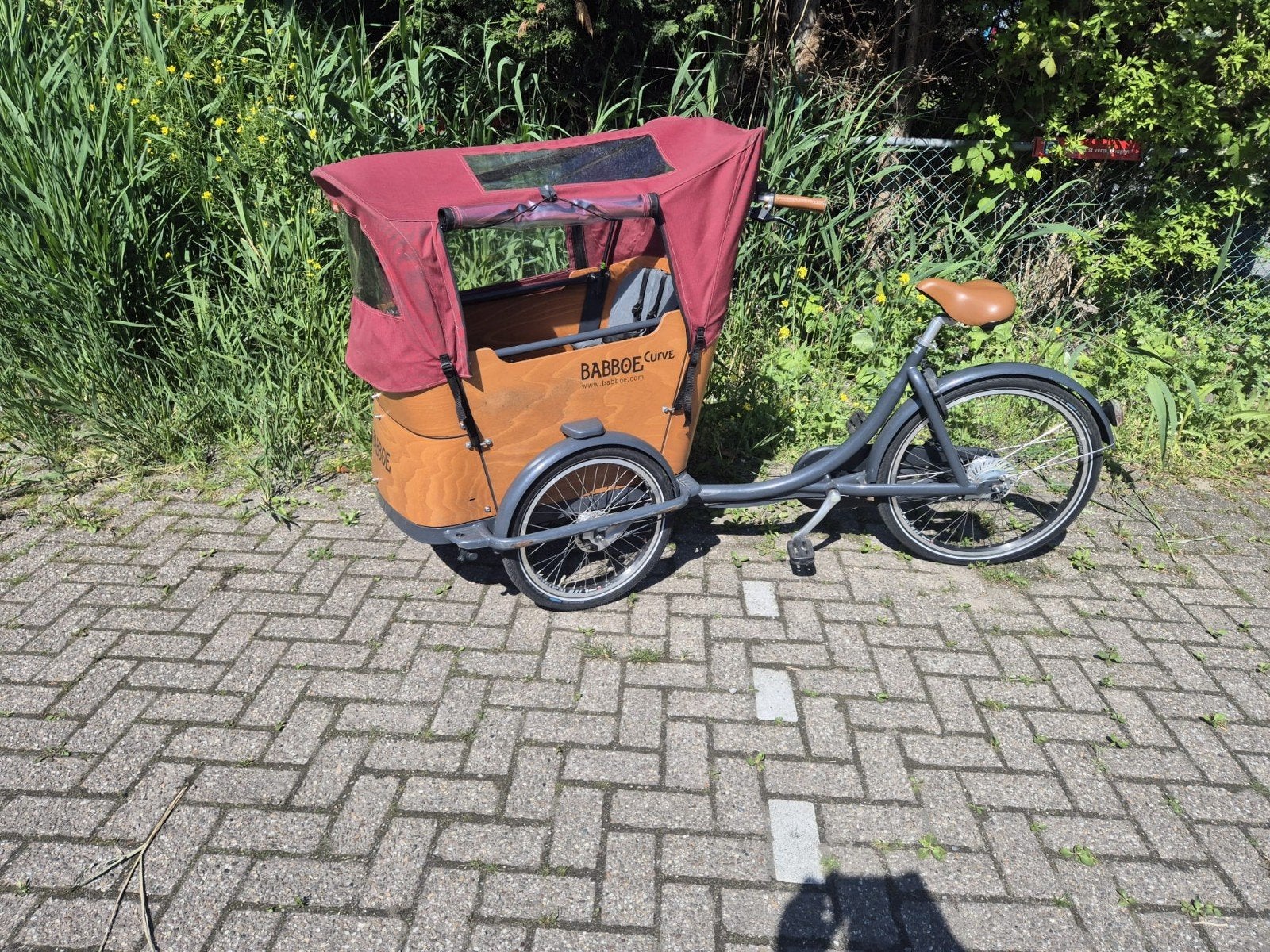 nette goed onderhouden bakfiets (niet elektrisch) 7 speed, Ophalen, Gebruikt, 4 kinderen of meer, Huif