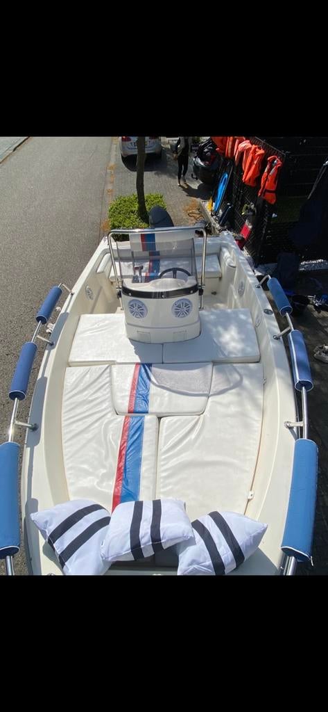 Consoleboot / Sportboot 50 PK YAHAMA 4Takt inclusief trailer, Watersport en Boten, Vis- en Consoleboten, Ophalen of Verzenden