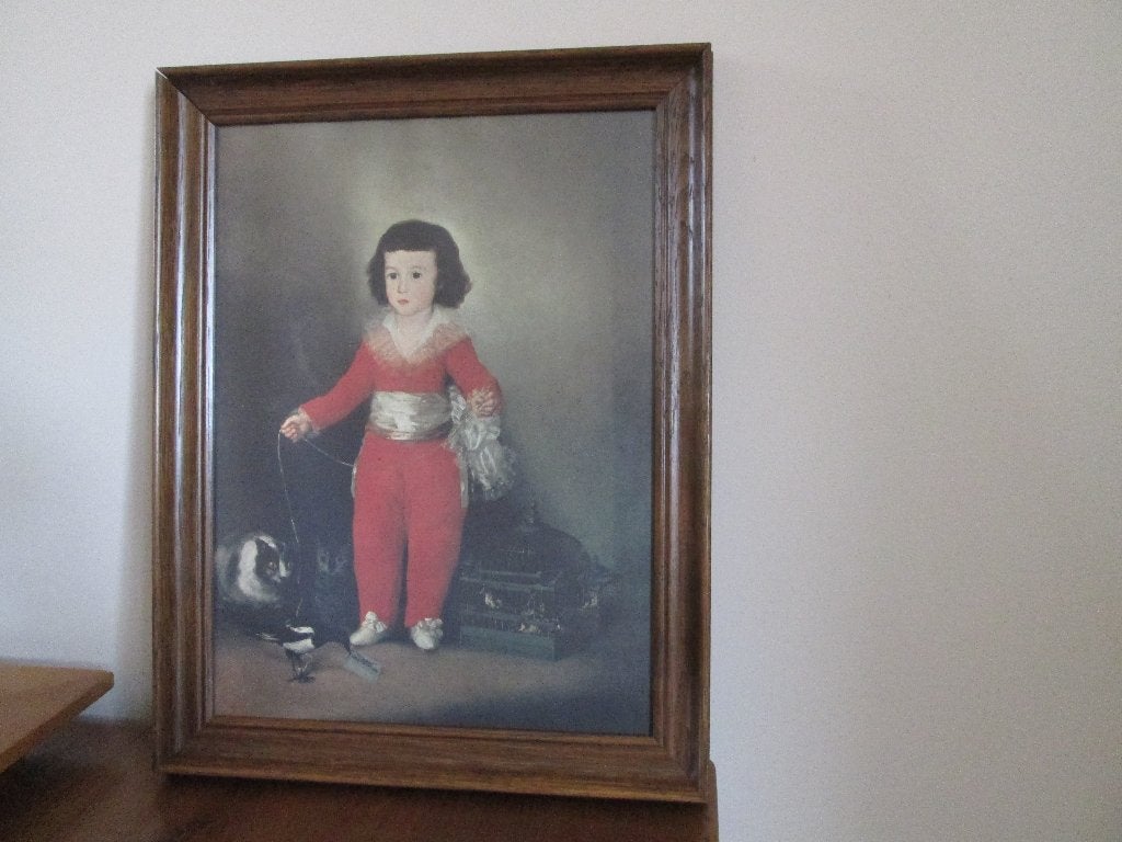 Ingelijste Poster Schilderij Francisco de Goya Portret DonM, Minder dan 50 cm, Ophalen of Verzenden, Zo goed als nieuw, Foto of Poster