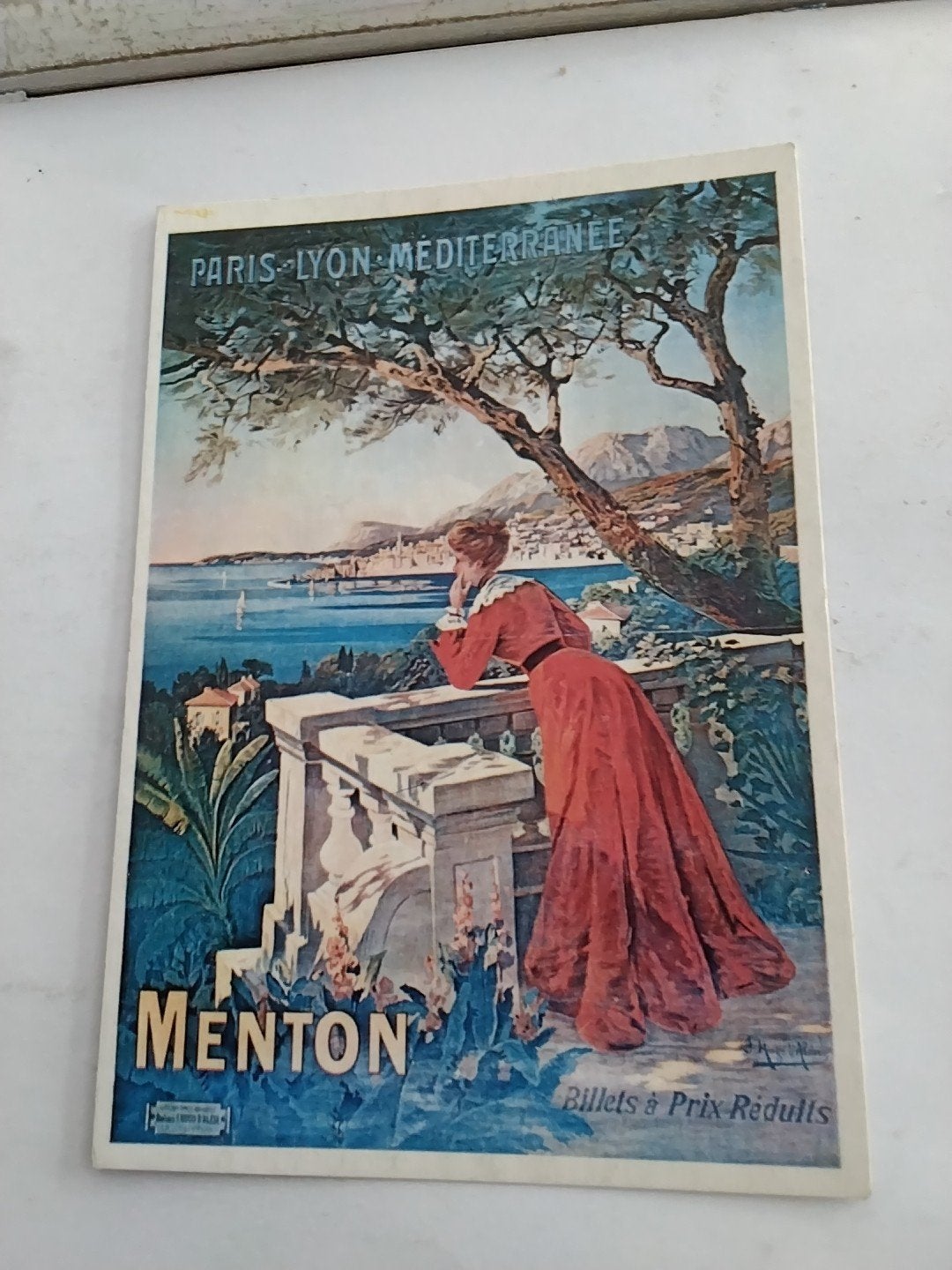 Vintage Menton PLM Reclamekaart - Parijs-Lyon-Méditerranée, Ophalen of Verzenden