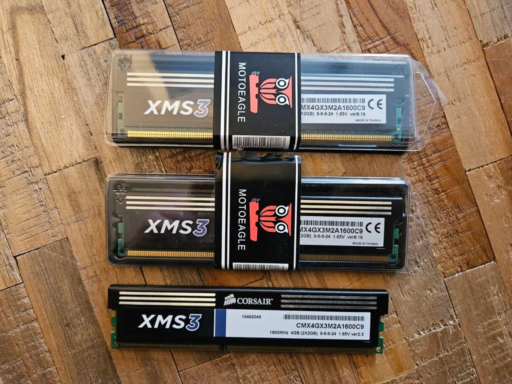 ram sticks 3x4gb 1600mhz corsair, Computers en Software, RAM geheugen, Ophalen of Verzenden, Desktop