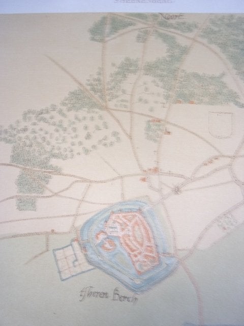 's Heerenberg Plattegrond v. de stad door Jacob van Deventer, Antiek en Kunst, Cartografie, 29 cm, Ophalen of Verzenden, Blanco verso