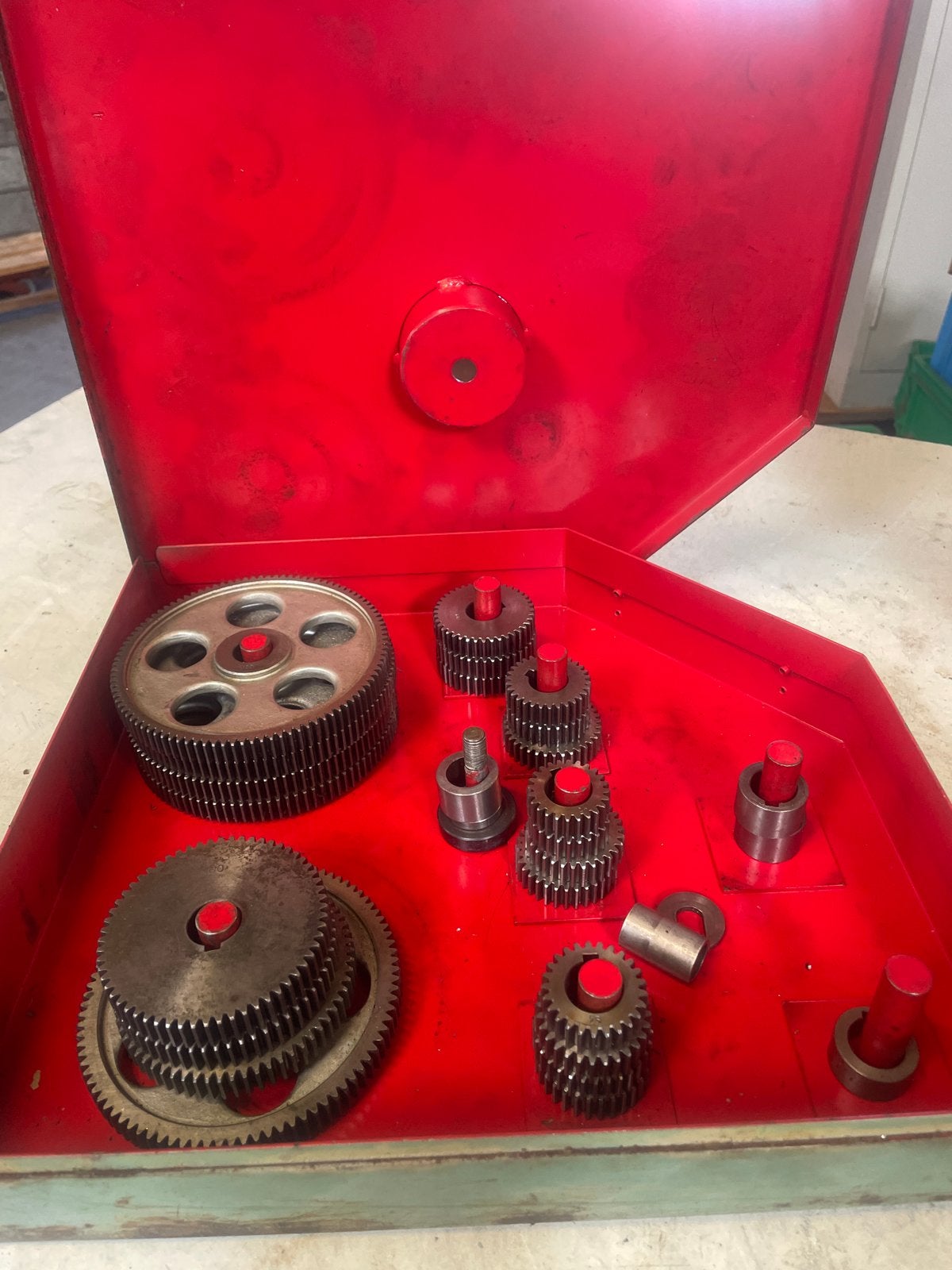 Tandwiel cassette kast Schaublin 102 VM met diverse maten, Ophalen, Gebruikt