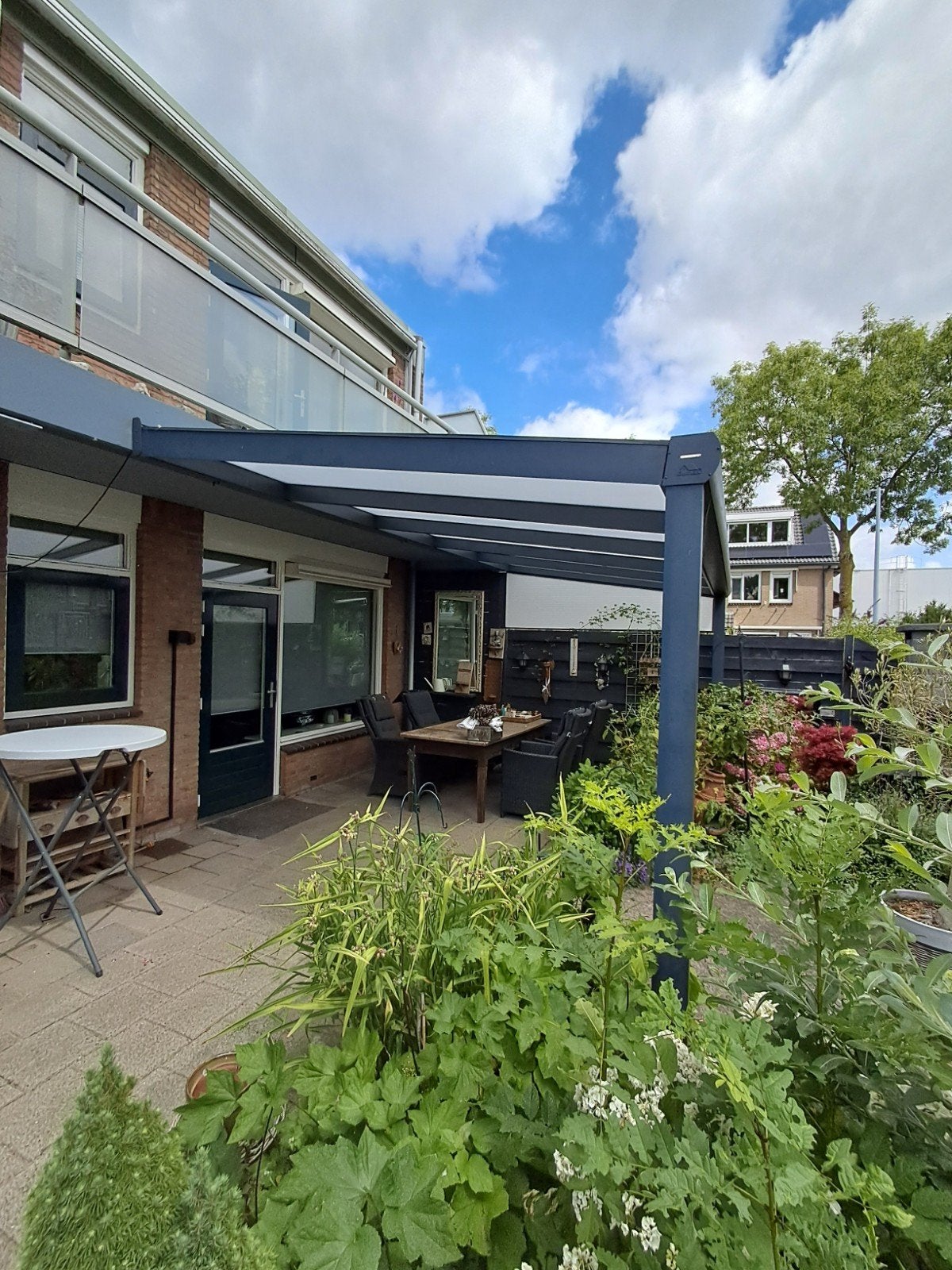 Grijze overkapping 4 jaar oud, Tuin en Terras, Overkappingen, Ophalen, Gebruikt, Veranda