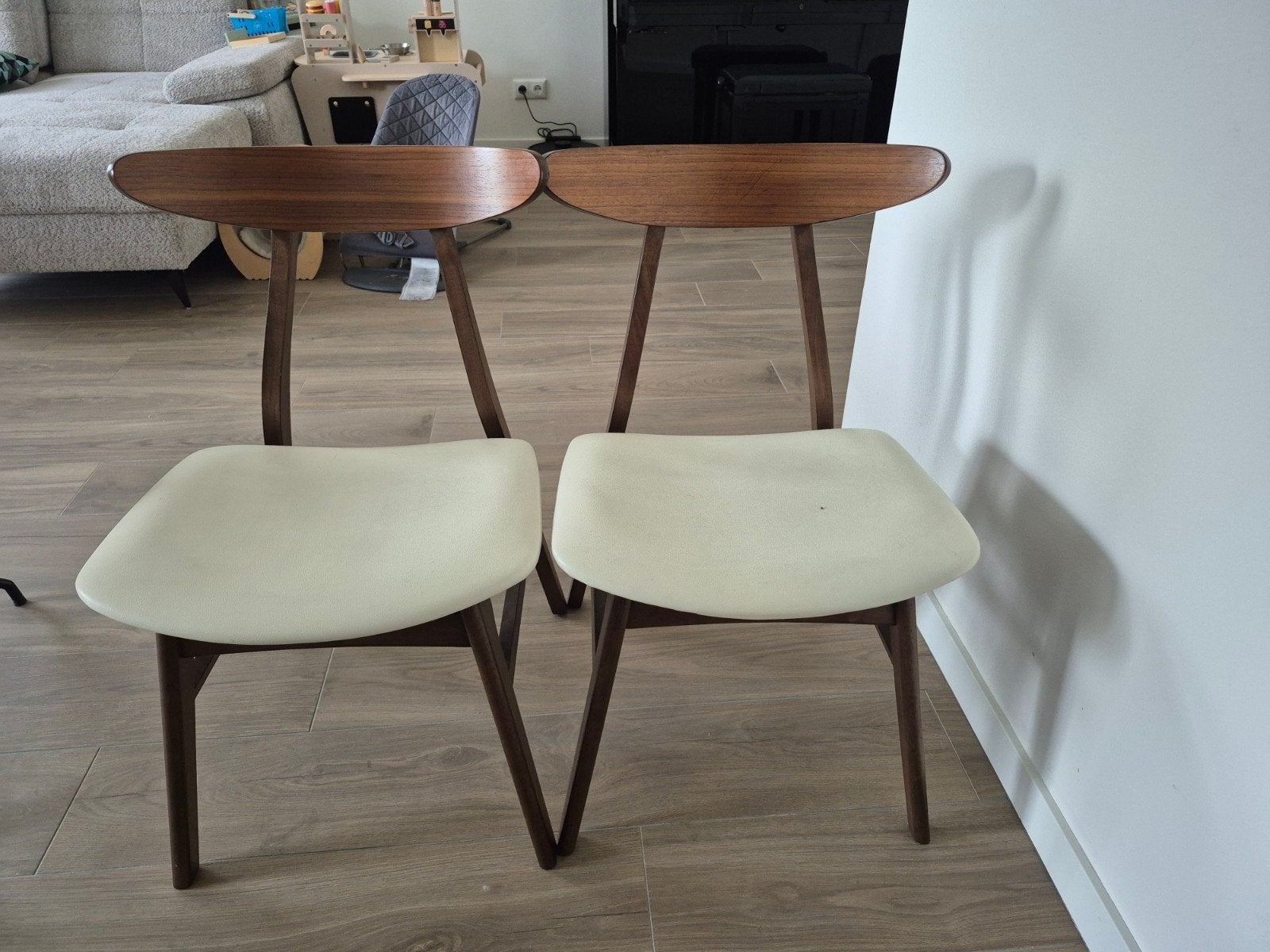 Mooie eetkamerstoelen - Set van 2, Huis en Inrichting, Ophalen, Hout, Gebruikt, Twee