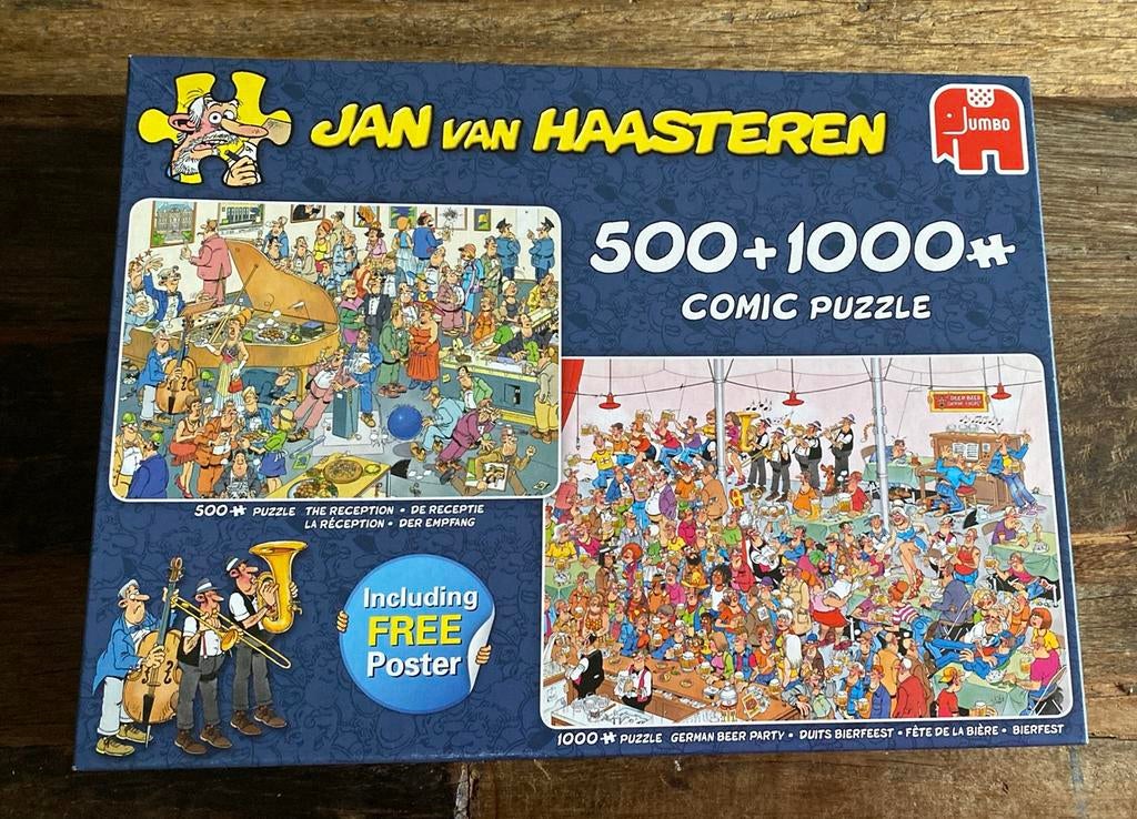 Jan van Haasteren legpuzzel 500 en 1000 stukjes, Ophalen of Verzenden, 500 t/m 1500 stukjes, Zo goed als nieuw