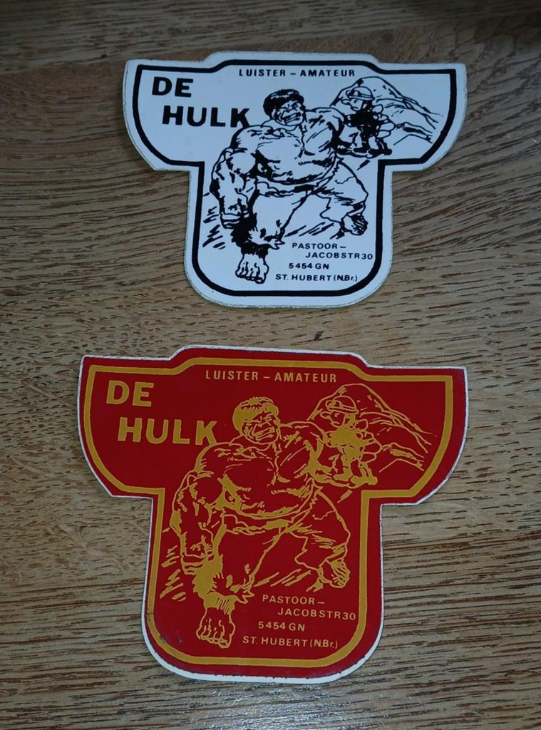 Sticker radio piraat luisteramateur De Hulk, St. Hubert, Verzamelen, Ophalen of Verzenden, Zo goed als nieuw