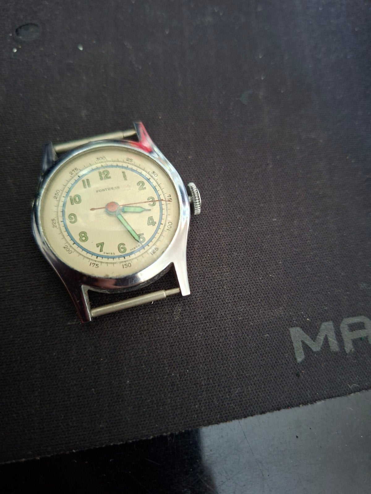 Vintage mechanisch Fortress horloge - niet lopend, Sieraden, Tassen en Uiterlijk, Horloges | Antiek, Overige merken, Staal, Met bandje
