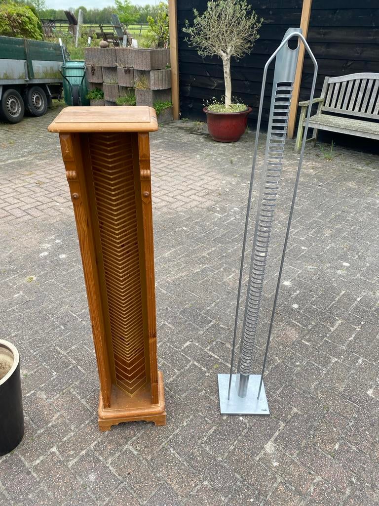 CD/DVD rekken - Hout en Metaal, 75 tot 150 discs, Ophalen of Verzenden, Zo goed als nieuw, Hout