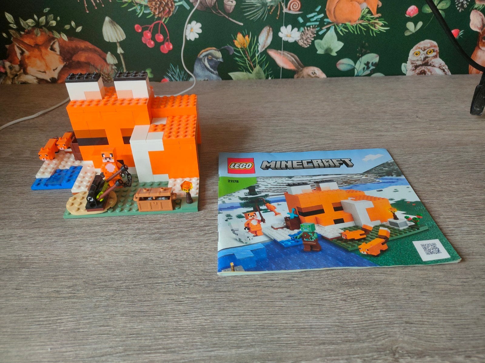 Lego Minecraft De Vossenlodge (21178) met instructies, Minecraft, Lego, Inclusief instructies, Ophalen of Verzenden