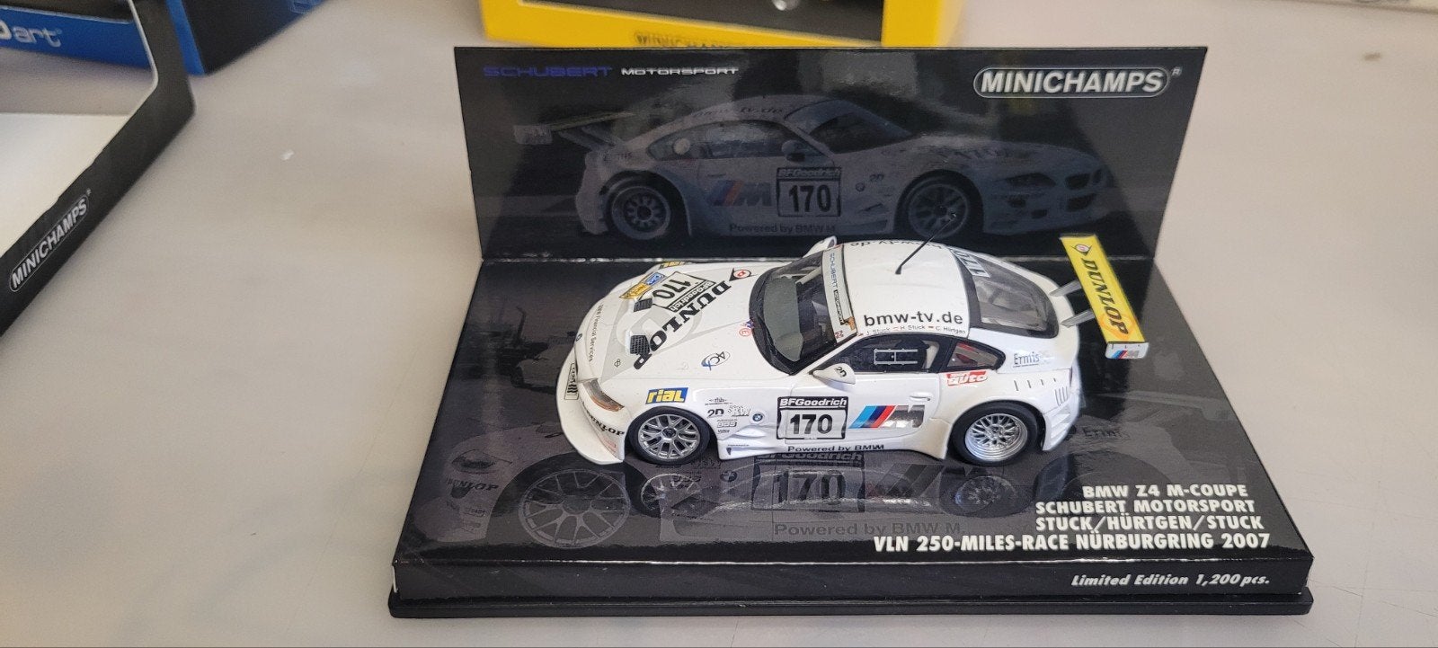 Minichamps BMW Z4 M_coupe Nurburgring 2007, Ophalen of Verzenden, Zo goed als nieuw, Auto, MiniChamps