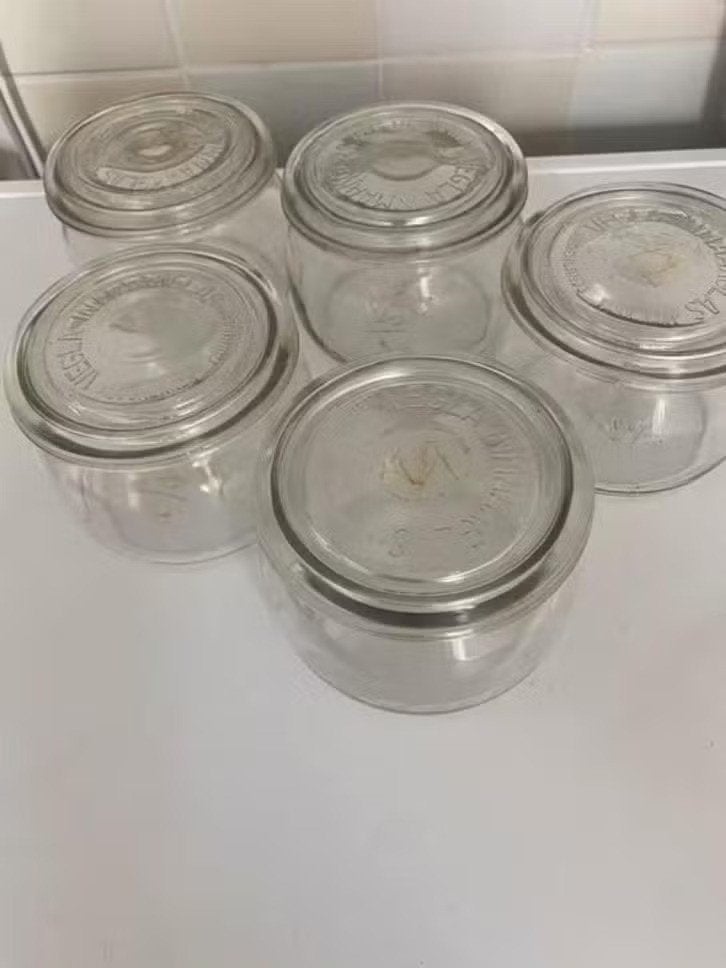 Weckpotten- Vegla - 1/2 liter, Ophalen of Verzenden, Gebruikt, Glas, Pot, Bus of Blik