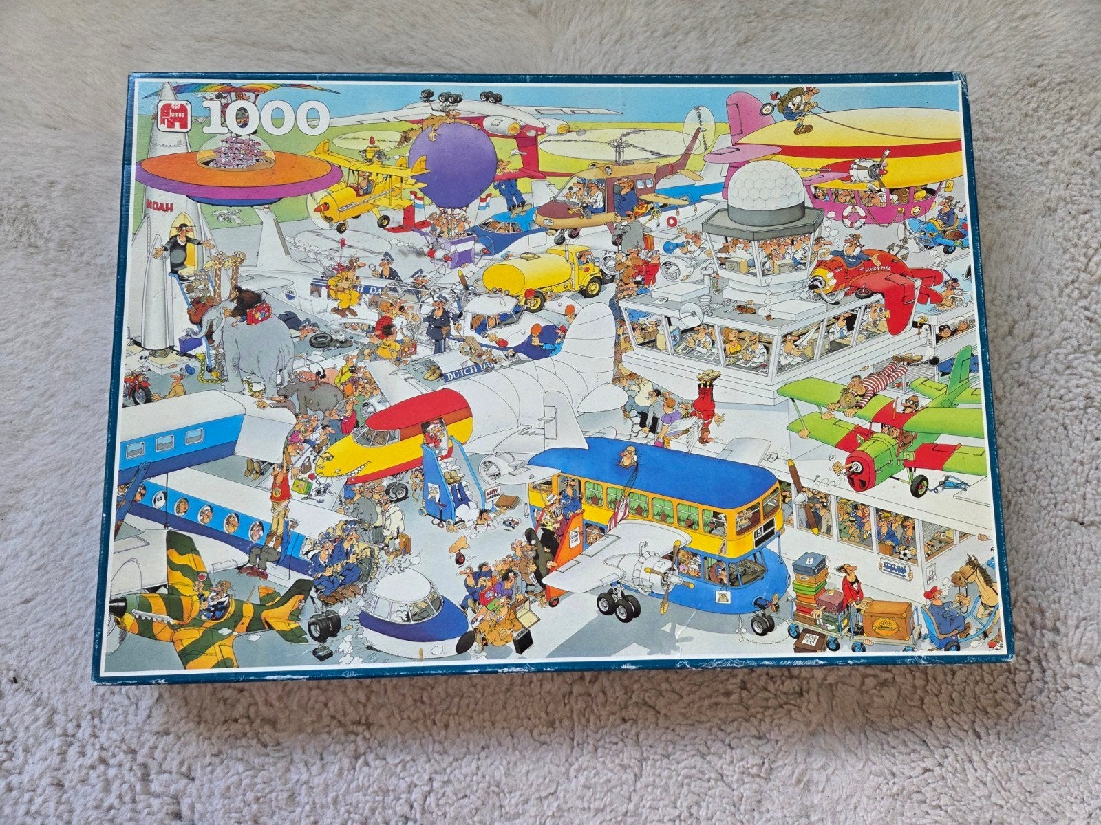Jan van Haasteren puzzel, Vliegveld 1000 st, Ophalen, 500 t/m 1500 stukjes, Zo goed als nieuw, Legpuzzel