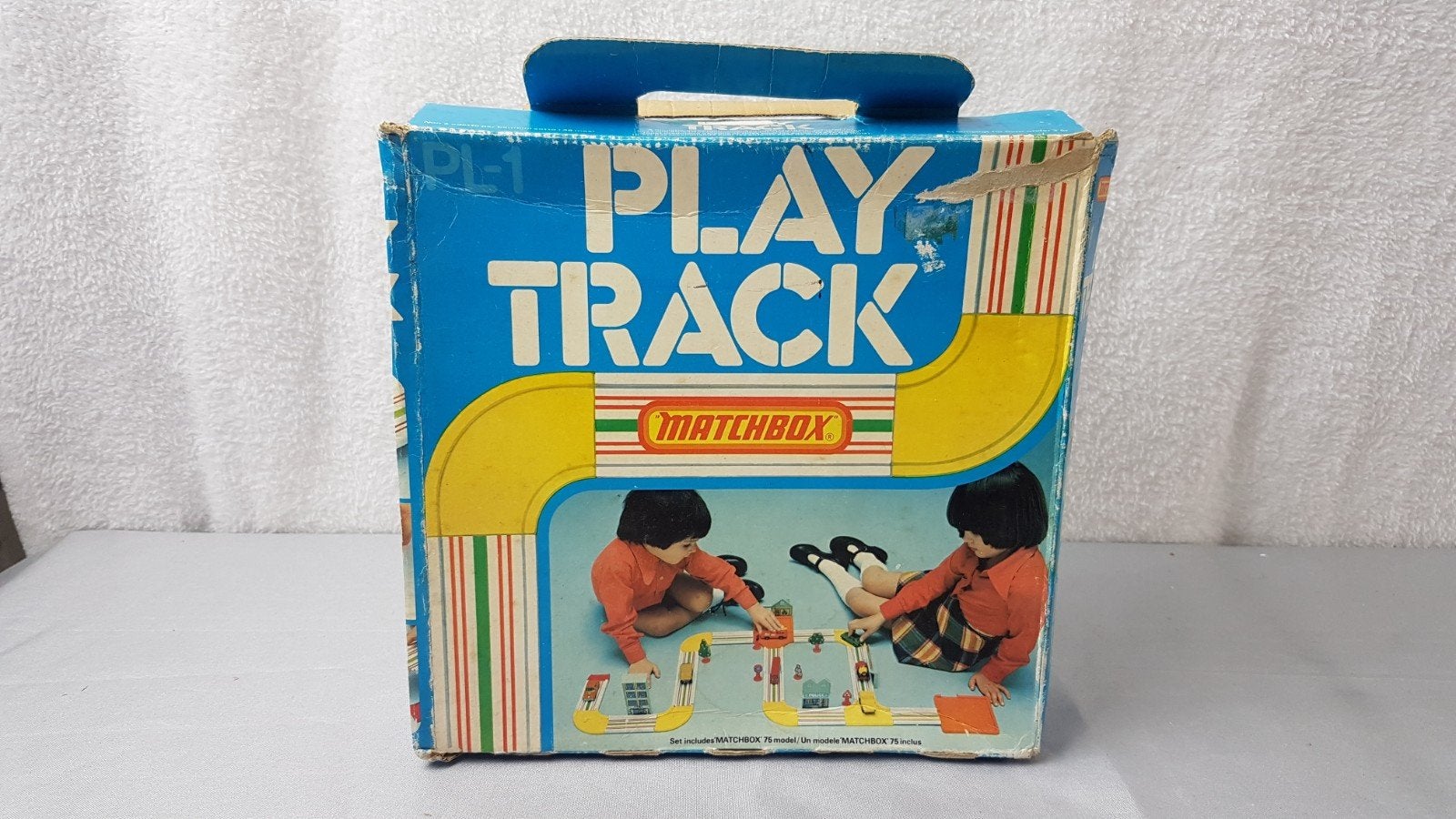 Vintage Matchbox Play Track PL-1 Racebaan Set - Jaren '70, Ophalen of Verzenden, Gebruikt, Auto, Matchbox