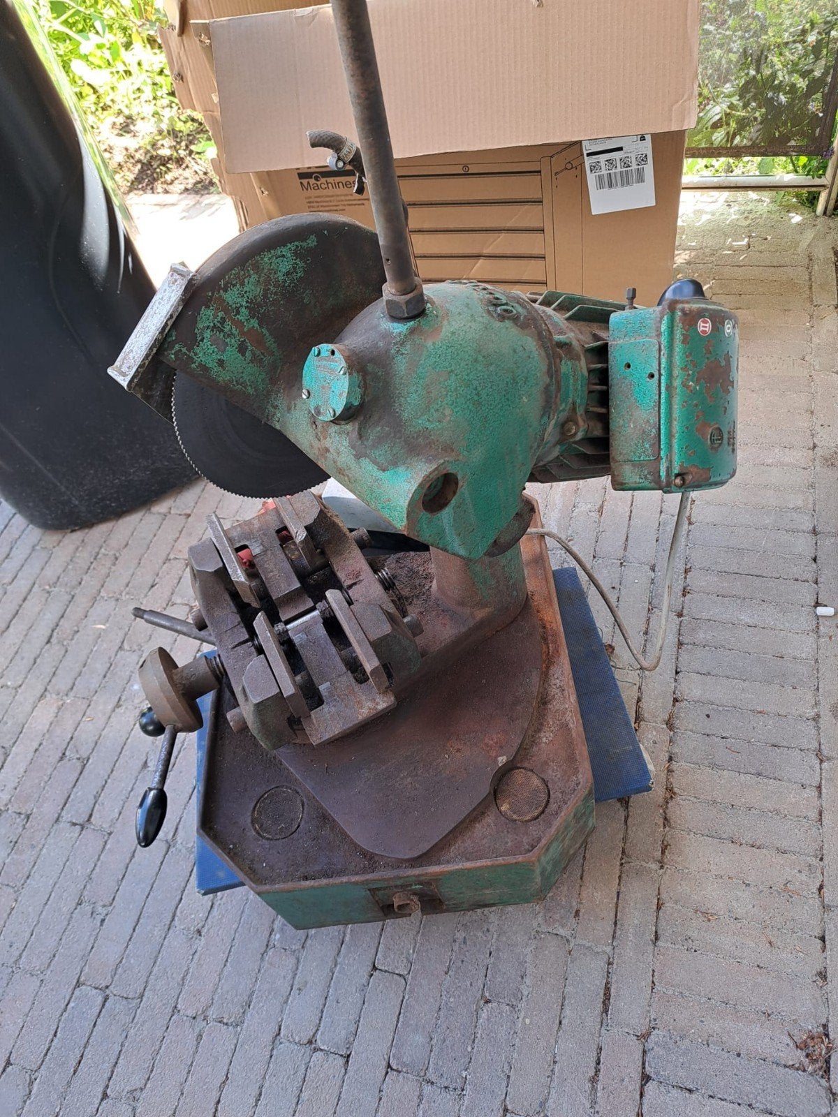 Bewo afkortzaag, Doe-het-zelf en Verbouw, Gereedschap | Zaagmachines, Ophalen, Gebruikt, Afkortzaag, Bewo