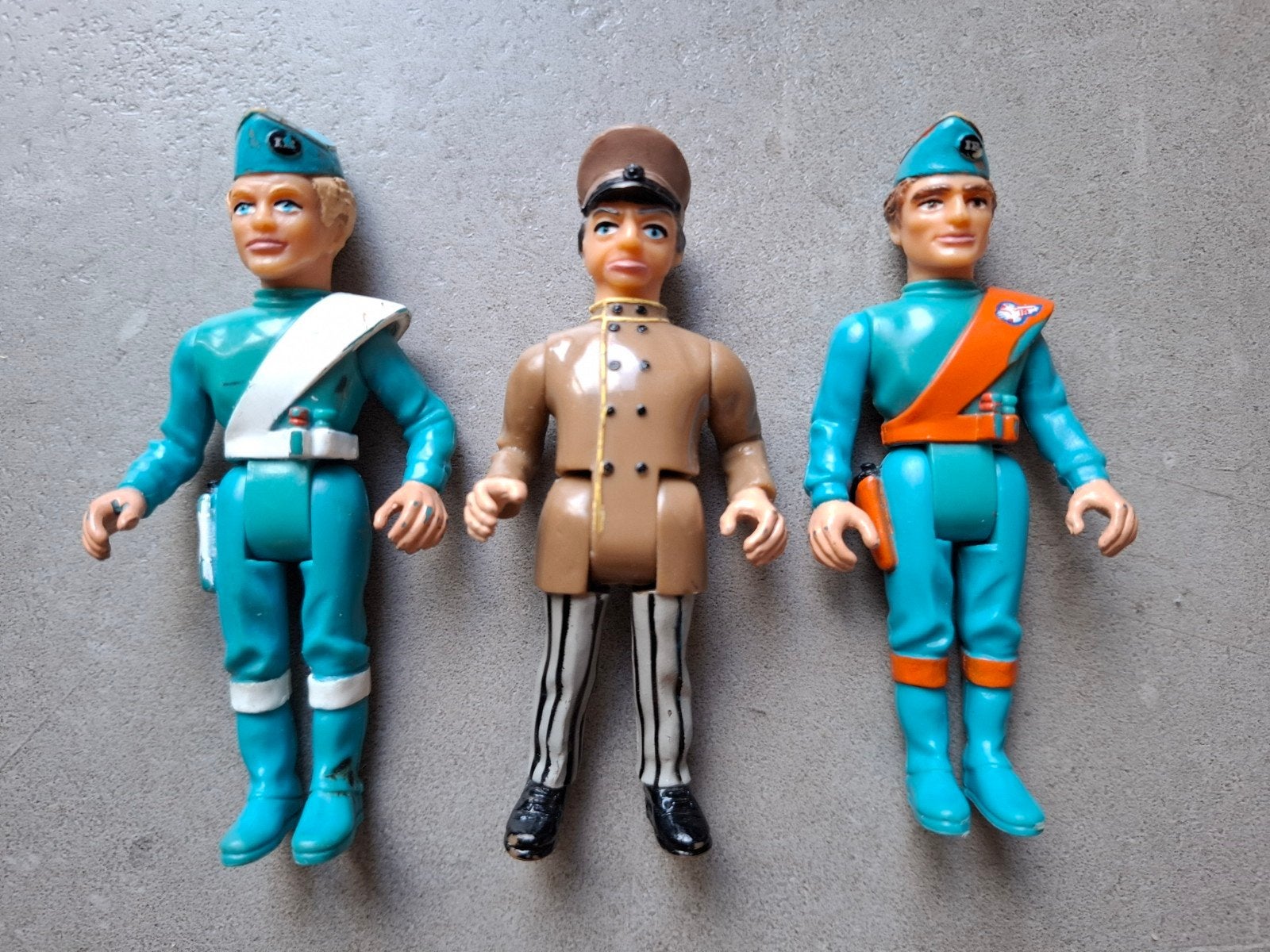 Vintage actiefiguren: Gordon Tracy en meer (3 stuks) WD-008, Gebruikt, -, Jongen of Meisje, -