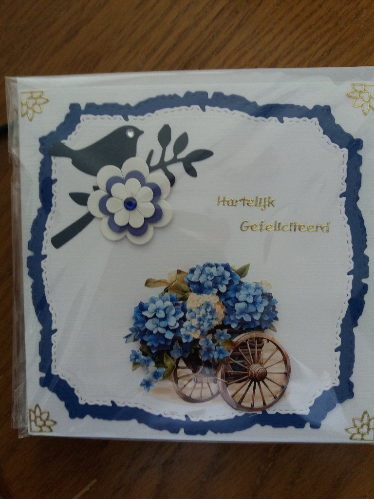 3D Kaartje met oude kar no. 2500, Ophalen of Verzenden, Nieuw, Fantasie